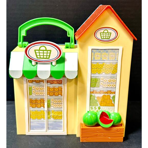 Peppa Pig Little Grocery Store Playset 3 figures & chair folds to close - Picture 4 of 5